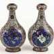 PAIR OF CHINESE COPPER VASES WITH CLOISONNÉ-ENAMEL - photo 1