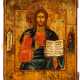 SMALL RUSSIAN ICON SHOWING CHRIST PANTOKRATOR - фото 1