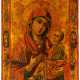 SMALL RUSSIAN ICON SHOWING THE MOTHER OF GOD GRUSINSKAYA FROM THE RAIFSKY-MONASTERY - фото 1