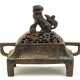 CHINESE BRONZE INCENSE BURNER WITH DRAGON - photo 1