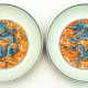 2 CHINESE PORCELAIN PLATES WITH DRAGONS - photo 1