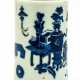 CHINESE BLUE AND WHITE PORCELAIN BRUSH CUP - фото 1