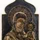 LARGE RUSSIAN SILVER PENDANT OF THE MOTHER OF GOD TIKHVINSKAYA - photo 1
