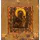 RARE RUSSIAN ICON SHOWING THE MOTHER OF GOD SMOLENSKAYA AND SAINTS - photo 1
