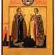VERY FINELY PAINTED RUSSIAN ICON SHOWING THE SAINTS BORIS AND GLEB - photo 1