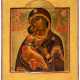 FINELY PAINTED RUSSIAN ICON SHOWING THE MOTHER OF GOD VLADIMIRSKAYA - photo 1