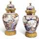 A PAIR OF FRENCH ORMOLU-MOUNTED JAPANESE IMARI VASES AND COVERS - photo 1