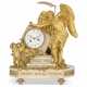 A LOUIS XVI ORMOLU-MOUNTED WHITE MARBLE STRIKING MANTEL CLOCK - Foto 1