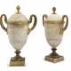 A PAIR OF LATE LOUIS XVI ORMOLU-MOUNTED GREY MARBLE VASES AND COVERS - фото 1