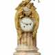 A LOUIS XVI ORMOLU AND ALABASTER MANTEL CLOCK - фото 1