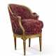 A LOUIS XVI GILTWOOD FAUTEUIL DE BUREAU - фото 1