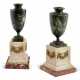 A PAIR OF ITALIAN ORMOLU-MOUNTED VERDE ANTICO AND WHITE MARBLE VASES - фото 1