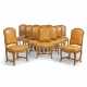 A SUITE OF TWELVE LOUIS-XV STYLE BEECH DINING-CHAIRS - фото 1