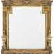 AN ITALIAN PARCEL-GILT AND POLYCHROME-PAINTED SIMULATED MARBLE MIRROR - фото 1