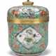 A REGENCE-STYLE ORMOLU-MOUNTED CHINESE FAMILLE VERTE PORCELAIN JAR AND COVER - фото 1