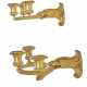 A PAIR OF EMPIRE ORMOLU THREE-LIGHT WALL-LIGHTS - photo 1