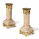 A PAIR OF LOUIS XVI ORMOLU-MOUNTED ALABASTER CANDLESTICKS - photo 1