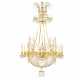 A BALTIC NEOCLASSICAL ORMOLU, CUT-GLASS AND ETCHED OPAQUE GLASS TWENTY-LIGHT CHANDELIER - Foto 1