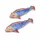 A RARE PAIR OF KAKIEMON MODELS OF CARP - Foto 1