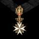 Souveräner Malteser-Ritterorden - Halskreuz eines Ehren- und Devotionsritter mit Papieren. - photo 1