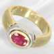 Ring: solid 18K gold ring with ruby setting, appro… - photo 1