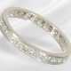 Ring: fine diamond memoire gold ring, 18K white go… - photo 1