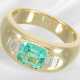 Ring: high-quality, solid band ring with fine gems… - photo 1