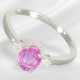 Ring: like new white gold ring with pink sapphire … - фото 1
