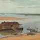 VEDERNIKOV, ALEXANDER (1898-1975) River Landing Stage , signed, titled in Cyrillic and dated 1946 on the reverse. - Foto 1