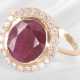 Ring: very fine gold ring with precious ruby of 4.… - photo 1