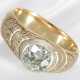 Ring: rare, antique gold jewellery ring with a bea… - photo 1