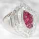 Ring: extravagant luxurious diamond/ruby ring, tot… - photo 1