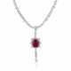 RUBY AND DIAMOND PENDENT NECKLACE - Foto 1