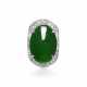 JADEITE AND DIAMOND RING - Foto 1