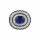 ANTIQUE COLOR-CHANGE SAPPHIRE, SAPPHIRE AND DIAMOND BROOCH - photo 1