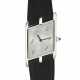 CARTIER. A RARE AND UNUSUAL PLATINUM LIMITED EDITION ASYMMETRICAL WRISTWATCH - photo 1