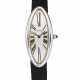 CARTIER. AN ATTRACTIVE 18K WHITE GOLD CURVED WRISTWATCH - photo 1