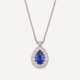 SAPPHIRE AND DIAMOND PENDENT NECKLACE - фото 1