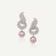 DIAMOND AND COLOURED CULTURED PEARL EARRINGS - фото 1