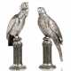 Paar Papageien-Figuren aus Silber - photo 1