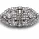 Art Deco Diamant Platin Doppelclip - Foto 1
