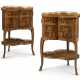 A PAIR OF LOUIS XV STYLE TULIPWOOD, AMARANTH, FRUITWOOD AND MARQUETRY OCCASIONAL TABLES - фото 1