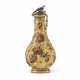 A GEORGE IV ENAMELED GLASS SCENT-BOTTLE WITH GOLD CAGEWORK - фото 1
