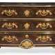 A REGENCE ORMOLU-MOUNTED AND BRASS-INLAID AMARANTH, KINGWOOD, TULIPWOOD AND INDIAN ROSEWOOD COMMODE - photo 1