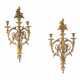 A PAIR OF FRENCH ORMOLU THREE-BRANCH WALL LIGHTS - photo 1
