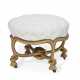 A FRENCH ROPE-TWIST GILTWOOD TABOURET - photo 1