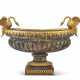 AN ORMOLU-MOUNTED MARBLE TWO-HANDLED OVAL VASE - фото 1