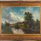 M. Höher-Walchstadt, Großes Gemälde mit Flusslandschaft, um 1900 - Foto 1