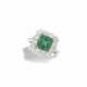 EMERALD AND DIAMOND RING - photo 1