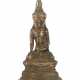 Sitzender Buddha Burma, 19. Jh., Bronze gefüllt, ornamentier… - фото 1